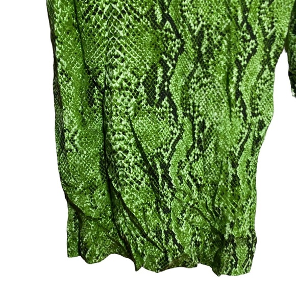 L'Agence Jaelyn Camisole Jumpsuit Silk Green Snakeskin Cropped Wide Leg 2 - Picture 8 of 15